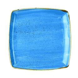 Купить тарелка мелкая квадратная 26,8см, без борта, stonecast, цвет cornflower blue scfsds101 – цена от завода, доставка до двери | RuOborudovanie.ru