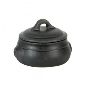 Горшок 0,70Л D14См H6,5См, с крышкой, керамика, Rustico Carbon C31280