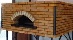 Печь для пиццы Ceky Quadrato F13Qw на дровах квадратная фронт красный кирпич