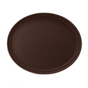 Поднос 56Х68,5см серия Jiwins Jw-R2700Ct-Br, коричневый, прорезиненный овальный