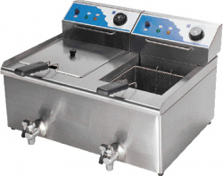 Купить фритюрница kocateq bef122v (2 ванны 13+13л) электрическая настольная – цена от завода, доставка до двери | RuOborudovanie.ru