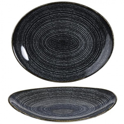 Купить блюдо овальное 31,7х25,5см, без борта, цвет charcoal black, studio prints spcbop121 – цена от завода, доставка до двери | RuOborudovanie.ru