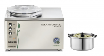 Фризер Nemox Gelato Chef 3L AUTOMATIC i-Green (003B420250) для твердого мороженого с 1 чашей 2л