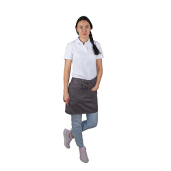 Купить фартук официанта короткий серый хлопок [00303] – цена от завода, доставка до двери | RuOborudovanie.ru