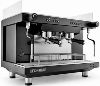 Кофемашина - автомат Sanremo ZOE Tall SED 2 высокие группы черная (бойлер 10 л)