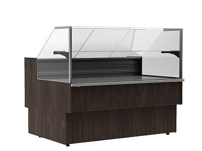 Витрина тепловая Полюс GC110 SH 1,25-1 (ВТ-1,25 Carboma GC110) (1005 венге)