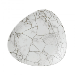 Тарелка мелкая треугольная 26,5СМ, без борта, цвет Kintsugi Agate Grey, Studio Prints Ktagtr101