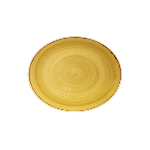 Блюдо овальное 19,2СМ, без борта, Stonecast, цвет Mustard Seed Yellow Smssop71