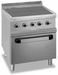 Плита электрическая c 4 конфорками Mbm MG7E4FP77 с духовым шкафом, напольная
