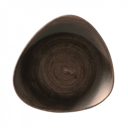 Купить тарелка мелкая треугольная 26,5см, без борта, stonecast patina, цвет iron black paibtr101 – цена от завода, доставка до двери | RuOborudovanie.ru