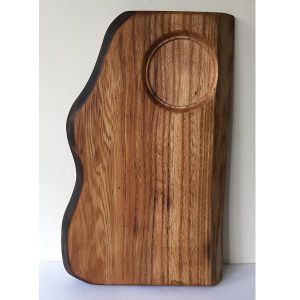 Доска сервировочная Little 300Х190ММ H20Мм (СОУСНИК D75Мм), серия Natural Path, орех, цвет Tr02 Np01