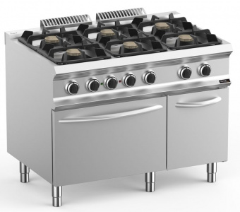 Плита газовая 6 конфорочная 700 серии Apach Chef Line Glrrg117Fep Xl